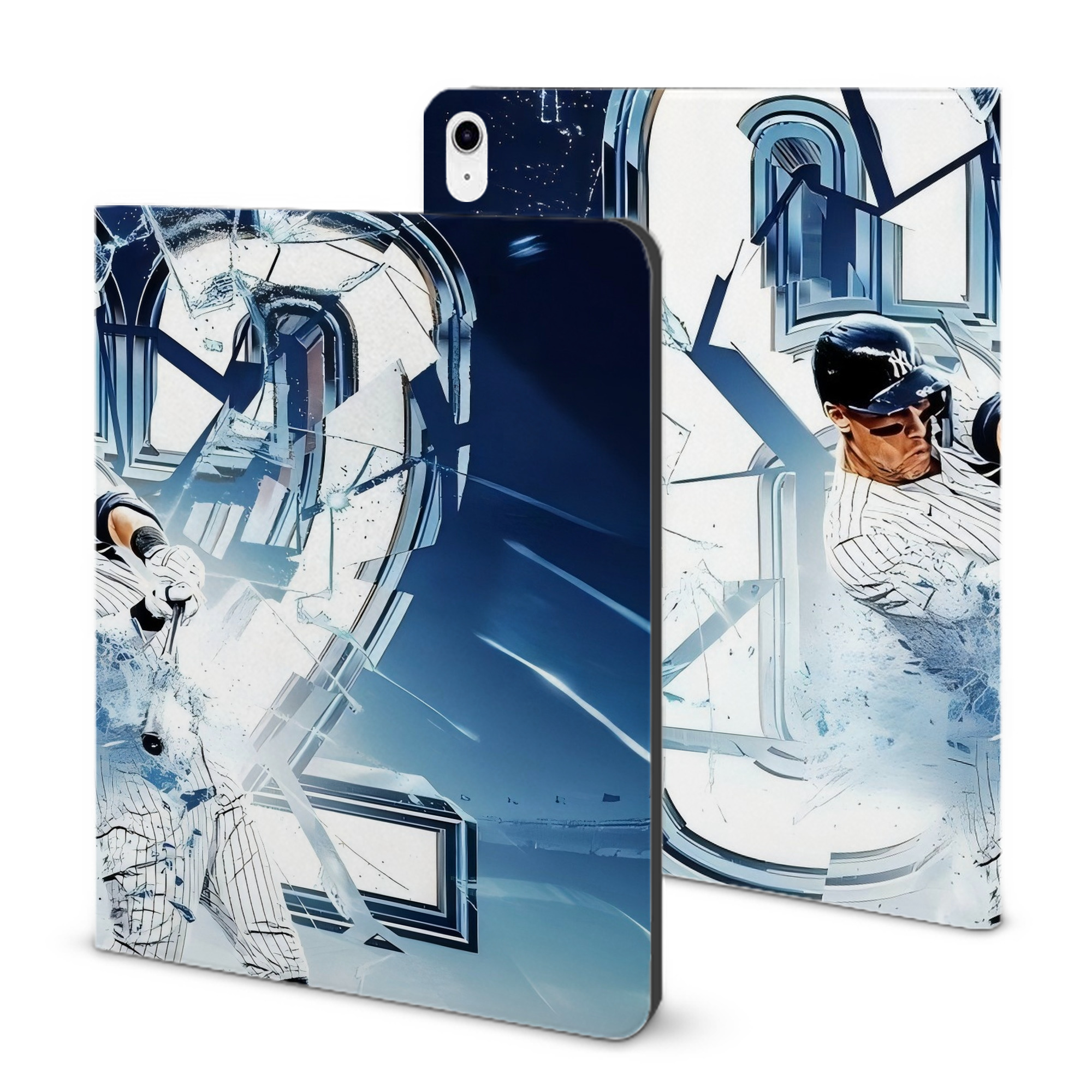 Aaron Judge 62nd Home Run IPad Case Without Pencil Slot – Book-Style Cover With PU Leather & TPU – Slim, Durable, Scratch-Resistant, Full Protection & Easy Access